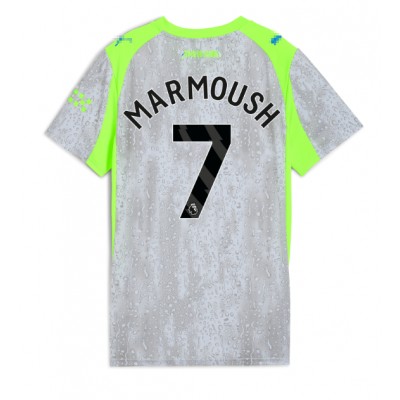 Camiseta Manchester City Omar Marmoush #7 Tercera Equipación Replica 2025-26 para mujer mangas cortas Camiseta Manchester City Omar Marmoush #7 Tercera Equipación Replica 2025-26 para mujer mangas cortas